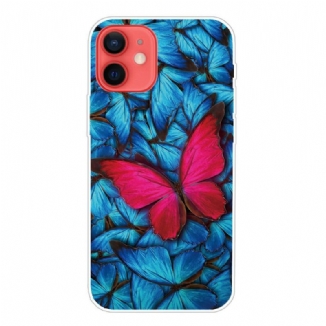 Coque iPhone 13 Mini Flexible Papillons