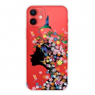 Coque iPhone 13 Mini Jolie Tête Fleurie