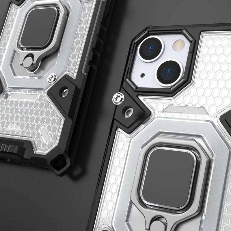 Coque iPhone 13 Mini Nid d'Abeille avec Anneau