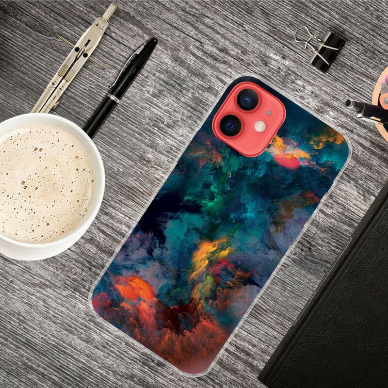 Coque iPhone 13 Mini Nuages Colorés