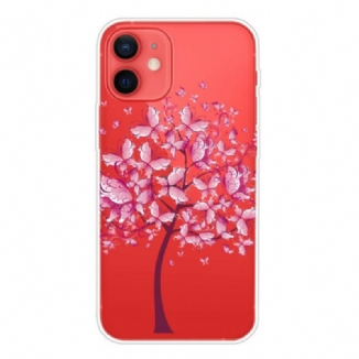 Coque iPhone 13 Mini Top Arbre Rose