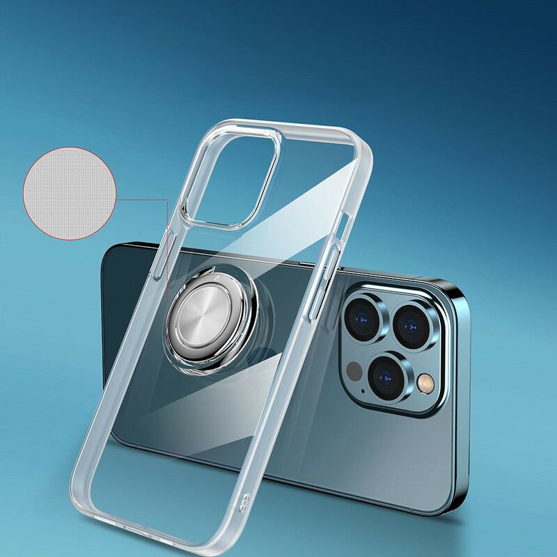 Coque iPhone 13 Mini Transparente avec Anneau-Support