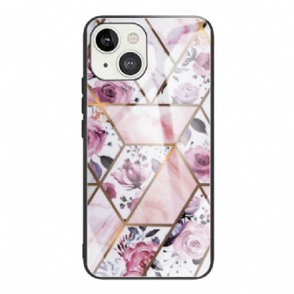 Coque iPhone 13 Mini Verre Trempé Marbre Géométrie