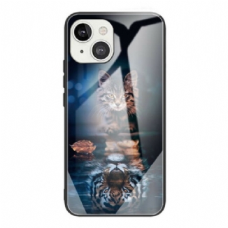 Coque iPhone 13 Mini Verre Trempé Mon Tigre
