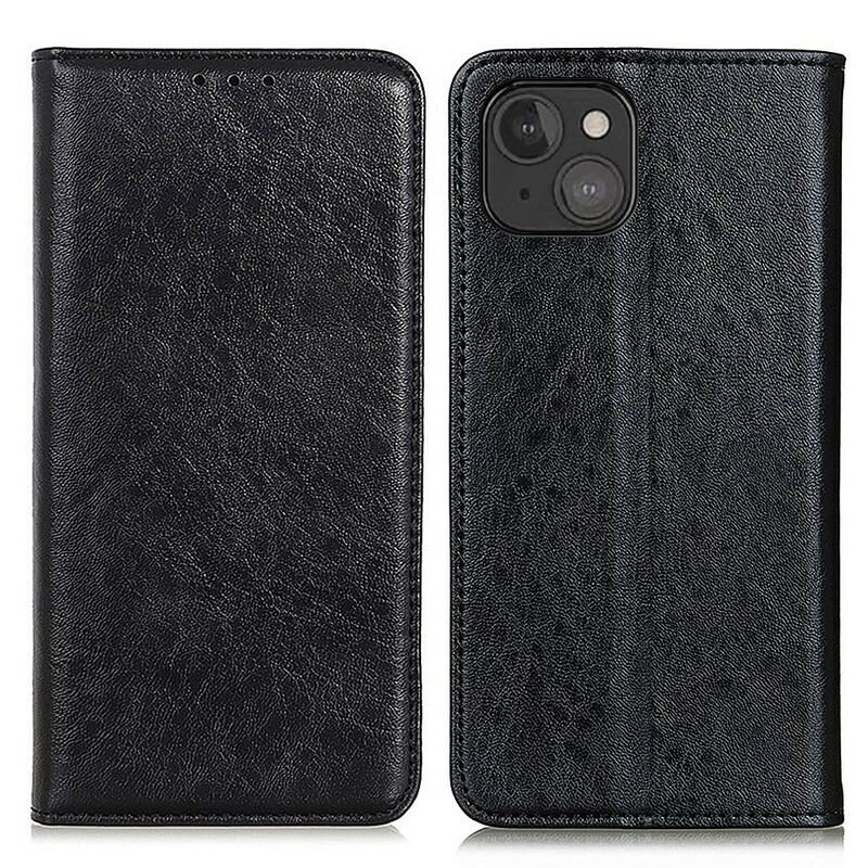 Flip Cover iPhone 13 Mini Cuir Fendu Texturé