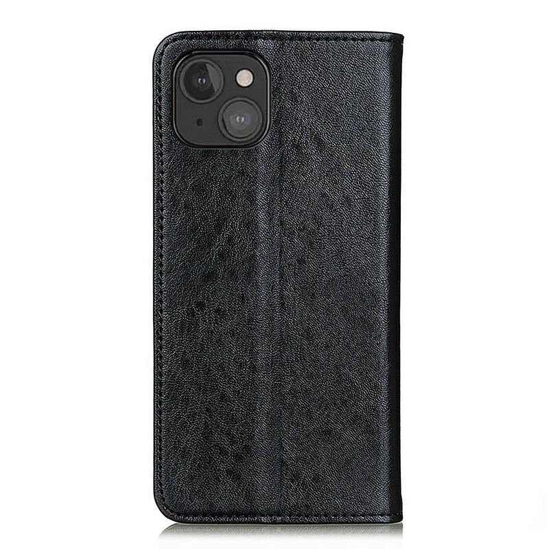 Flip Cover iPhone 13 Mini Cuir Fendu Texturé