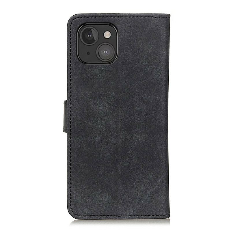 Housse iPhone 13 Mini Effet Cuir Vintage KHAZNEH
