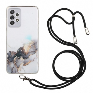 Coque Samsung Galaxy A33 5G à Cordon Marbre