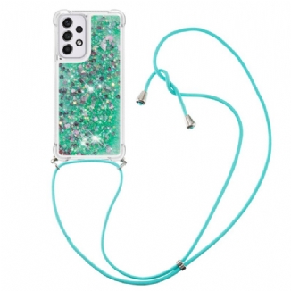 Coque Samsung Galaxy A33 5G à Cordon Paillettes Design