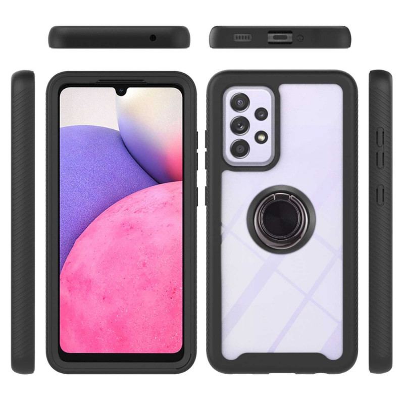 Coque Samsung Galaxy A33 5G Transparente avec Anneau-Support