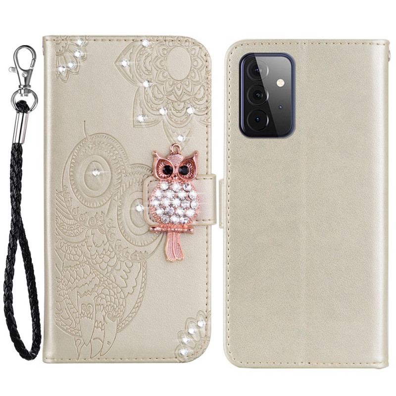 Housse Samsung Galaxy A33 5G Hibou Mandala et Breloque