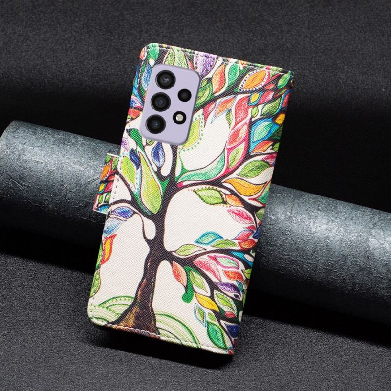 Housse Samsung Galaxy A33 5G Poche Zippée Arbre
