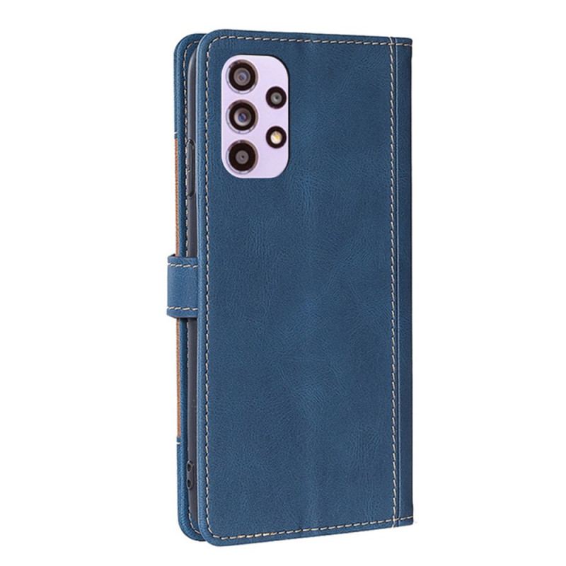Housse Samsung Galaxy A33 5G Simili Cuir Bicolore Stylish