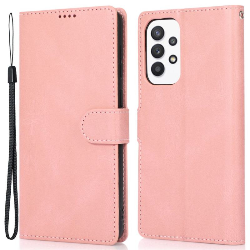 Housse Samsung Galaxy A33 5G Style Cuir Vintage à Lanière