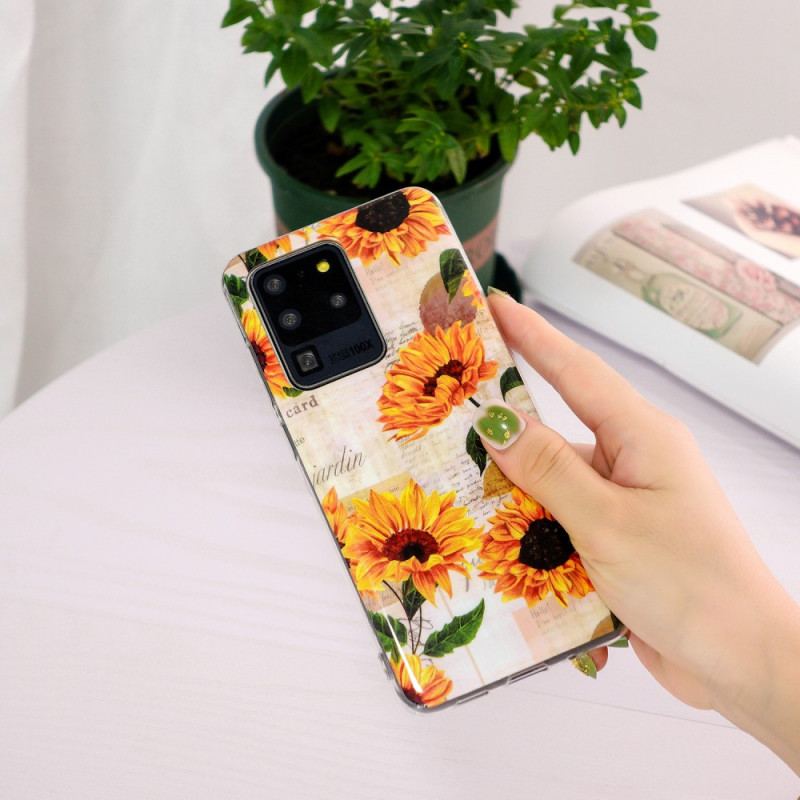 Coque Samsung Galaxy S20 Ultra Tournesols Fluorescentes
