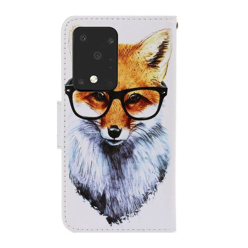 Housse Samsung Galaxy S20 Ultra Renard Intello à Lanière