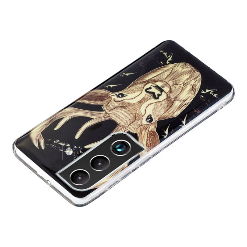 Coque Samsung Galaxy S22 5G Cerf Majestueux Fluorescente