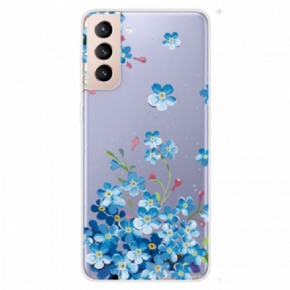 Coque Samsung Galaxy S22 5G Fleurs Bleues