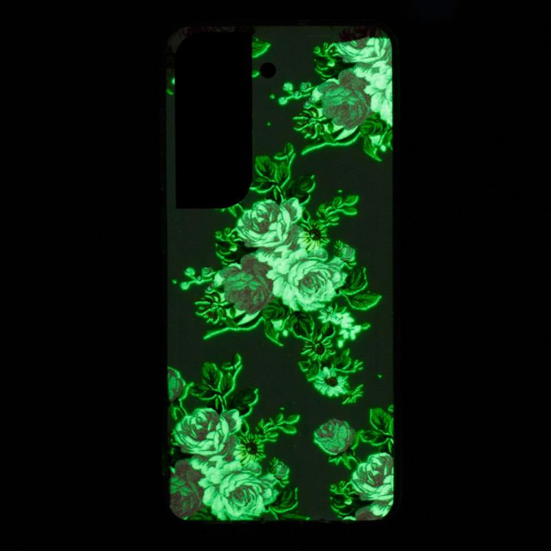 Coque Samsung Galaxy S22 5G Fleurs Liberty Fluorescente