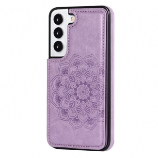 Coque Samsung Galaxy S22 5G Porte-Cartes Impression Mandala