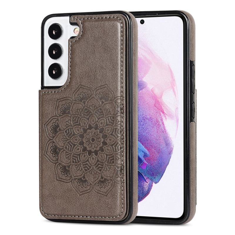 Coque Samsung Galaxy S22 5G Porte-Cartes Impression Mandala