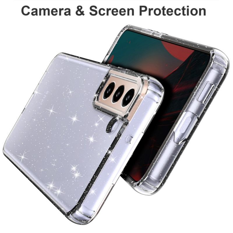 Coque Samsung Galaxy S22 5G Transparente Paillettes Design