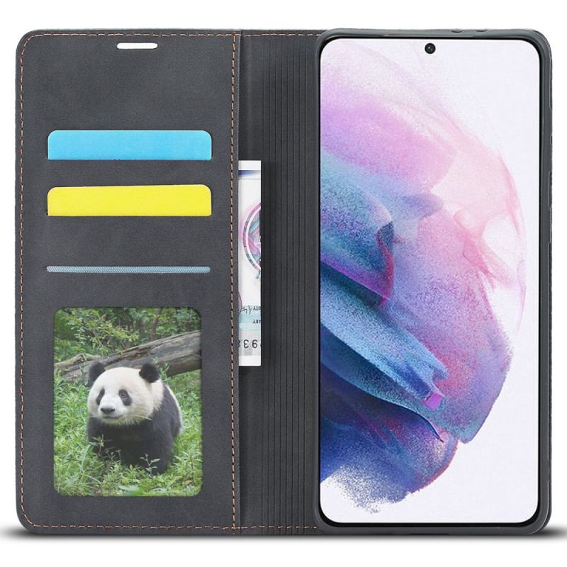 Flip Cover Samsung Galaxy S22 5G Effet Cuir FORWENW