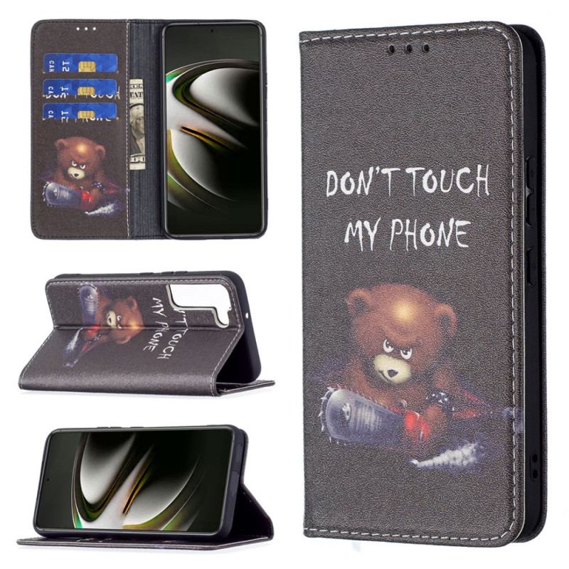 Flip Cover Samsung Galaxy S22 5G Ours Dangereux