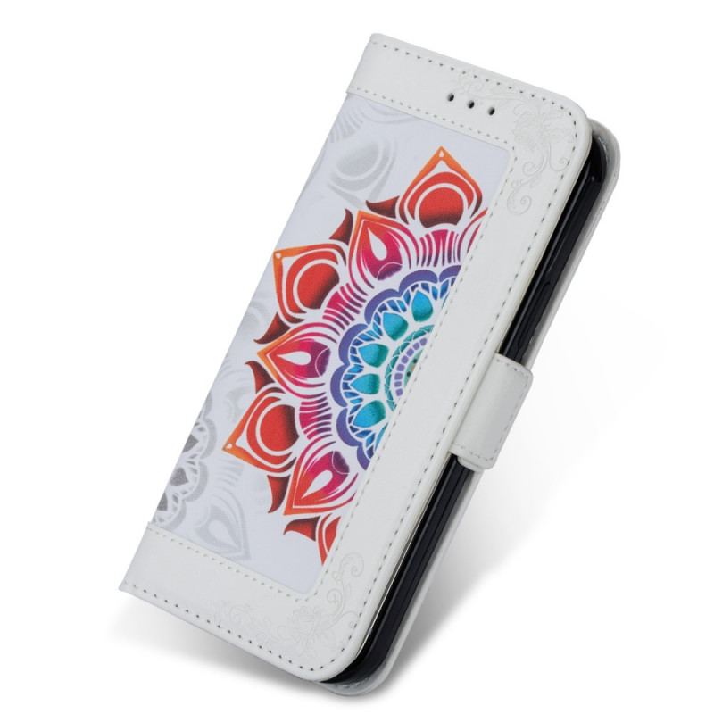 Housse Samsung Galaxy S22 5G Décoration Mandala à Lanière