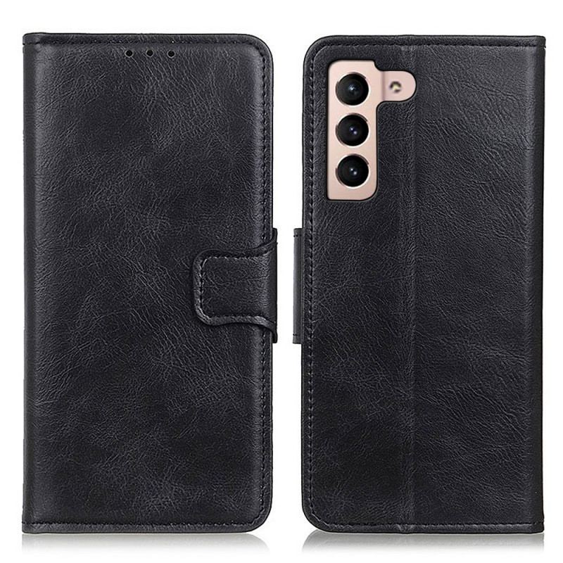 Housse Samsung Galaxy S22 5G Effet Cuir Fermoir Réversible