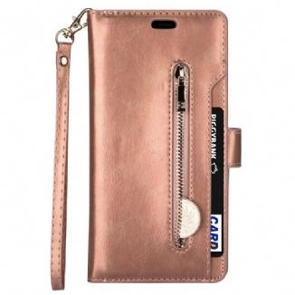 Housse Samsung Galaxy S22 5G Porte-monnaie et Lanière