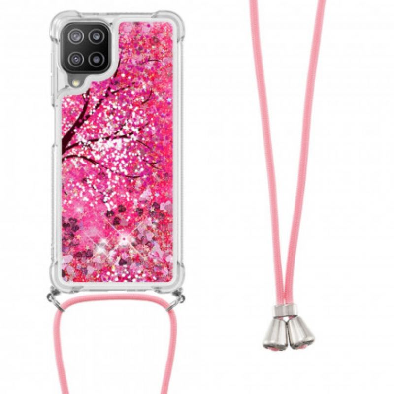 Coque Samsung Galaxy A22 4G à Cordon Paillettes Arbre