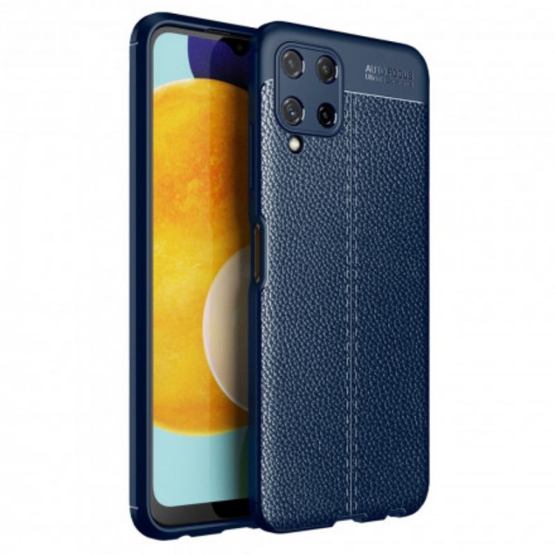 Coque Samsung Galaxy A22 4G Effet Cuir Litchi Double Line