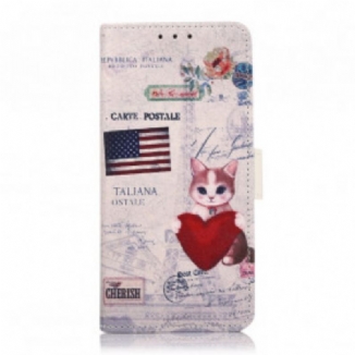Housse Samsung Galaxy A22 4G Chat Voyageur