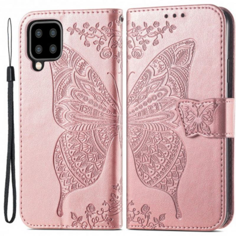 Housse Samsung Galaxy A22 4G Demi Papillons