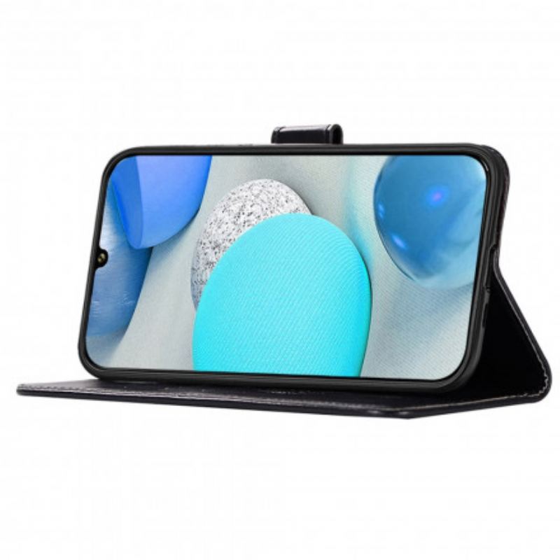 Housse Samsung Galaxy A22 4G Effet Cuir Attrape Rêves Hibou