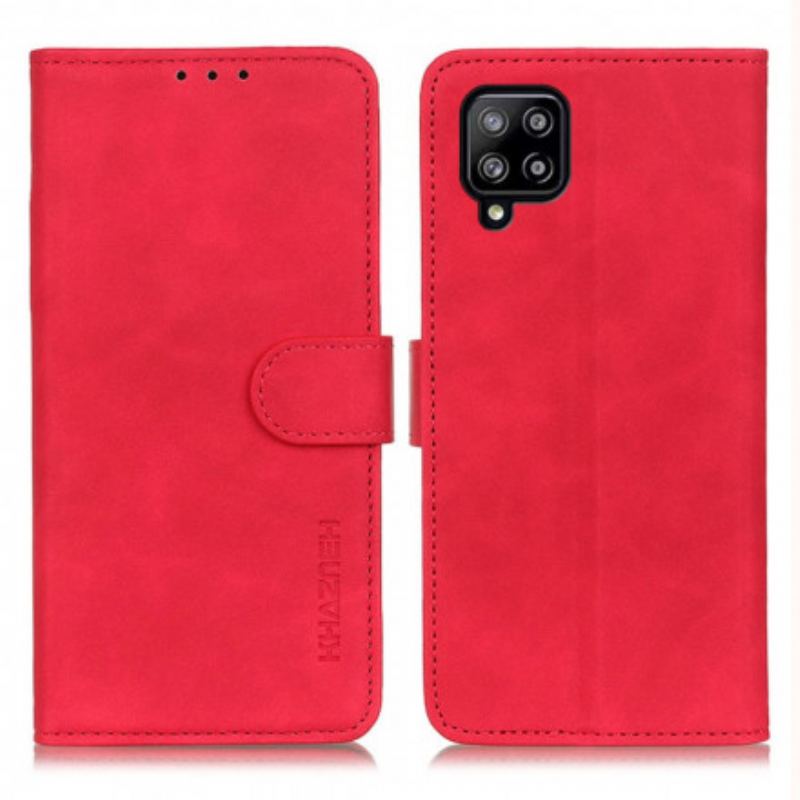 Housse Samsung Galaxy A22 4G Effet Cuir Mate Vintage KHAZNEH
