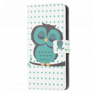 Housse Samsung Galaxy A22 4G Hibou Endormi