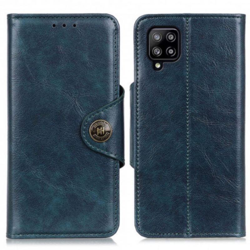 Housse Samsung Galaxy A22 4G Simili Cuir Bouton Verni
