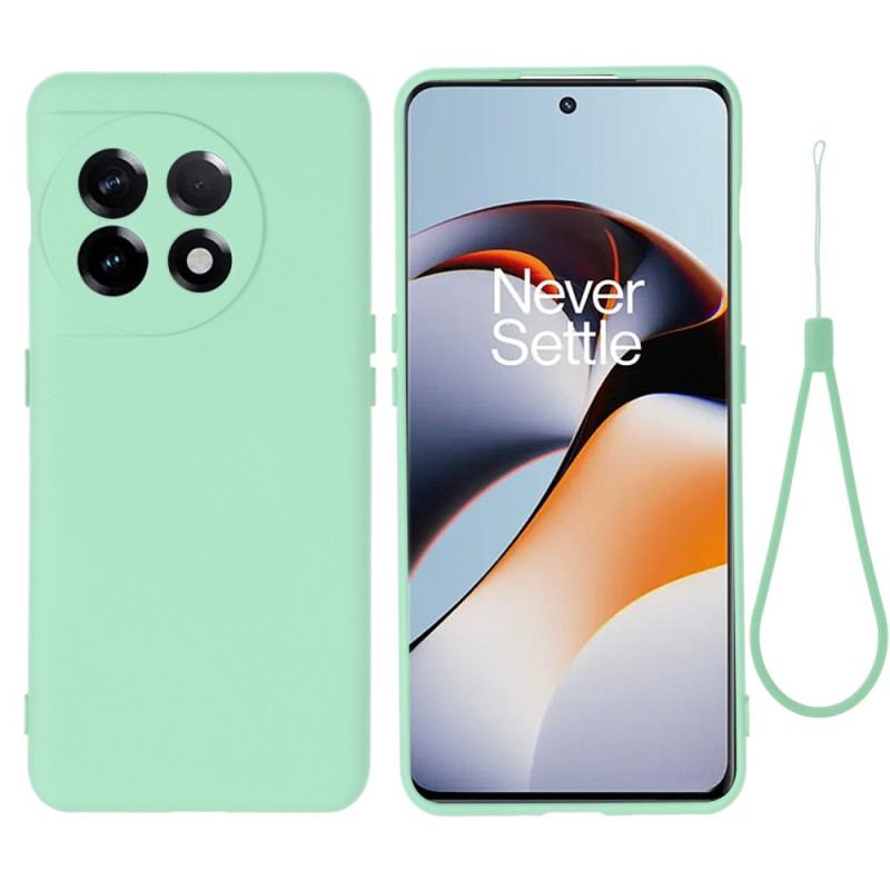 Coque OnePlus 11 5G Silicone Liquide avec Lanière
