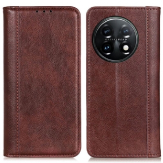 Flip Cover OnePlus 11 5G Cuir Fendu Stylé