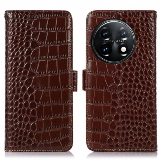 Housse OnePlus 11 5G Style Crocodile RFID