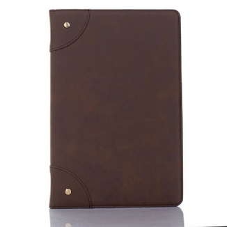 Étui Samsung Galaxy Tab A7 Lite Simili Cuir Vintage Rivets