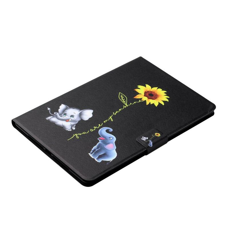 Housse Samsung Galaxy Tab A7 Lite Éléphants Tournesol