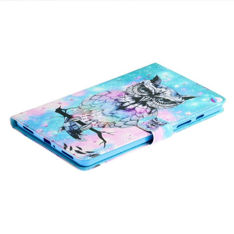 Housse Samsung Galaxy Tab A7 Lite Hibou Royal