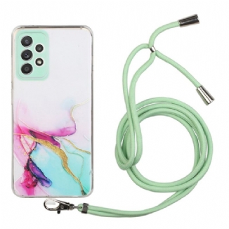 Coque Samsung Galaxy A53 5G à Cordon Marbre