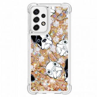 Coque Samsung Galaxy A53 5G Mr Chien Paillettes