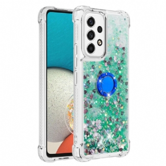 Coque Samsung Galaxy A53 5G Paillettes avec Anneau-Support