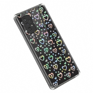 Coque Samsung Galaxy A53 5G Transparente Étoiles / Coeurs