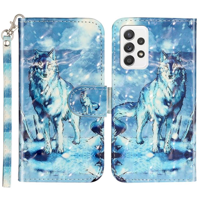 Housse Samsung Galaxy A53 5G Loup à Lanière
